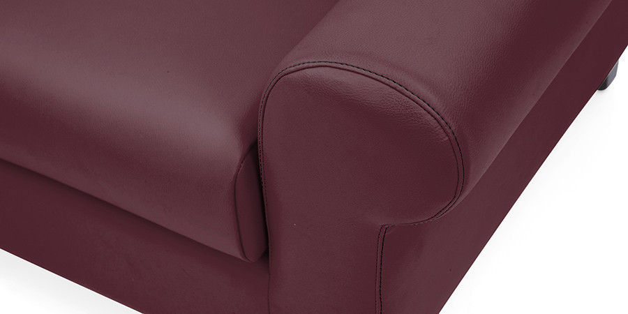 Samuel Leatherette Sofa(Burgundy)
